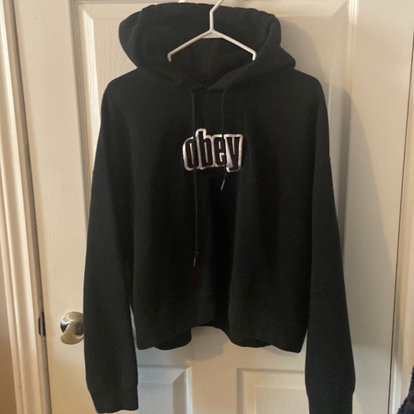 Obey Crop Hoody - Picture 1 of 3